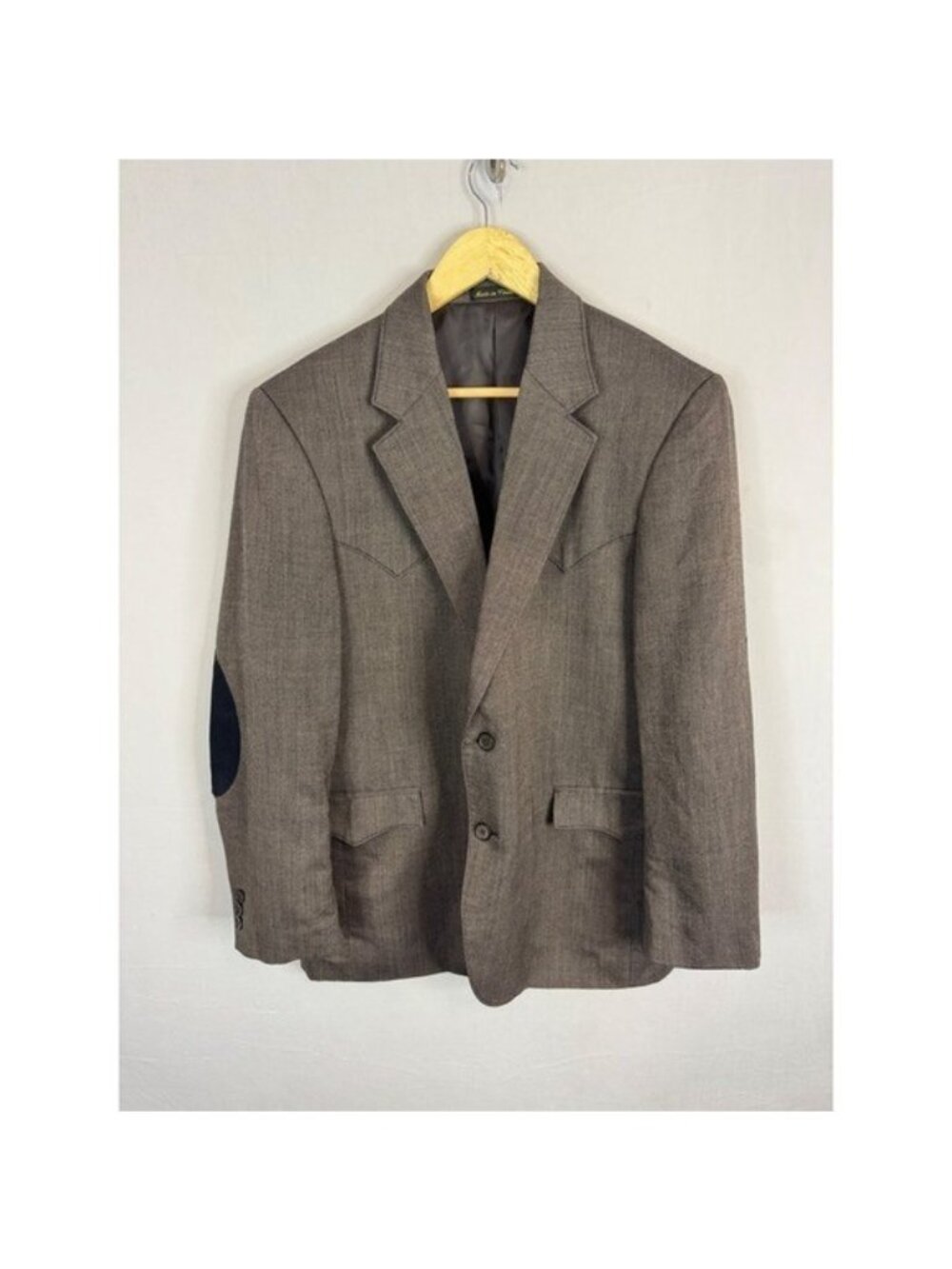 Circle S Mens Western Blazer Brown 100% Wool Elbow Patches Sport Coat 42R